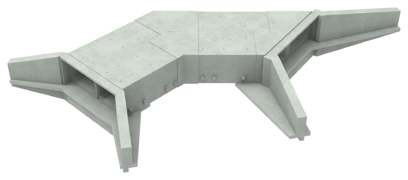 Box culvert fitted with a precast headwall